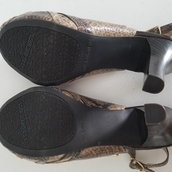Fergalicious Brown Snakeskin Slingback heels - Picture 8 of 8